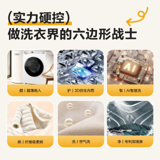 海尔 XQG100-BX806WU1 洗烘一体机 10kg 白色