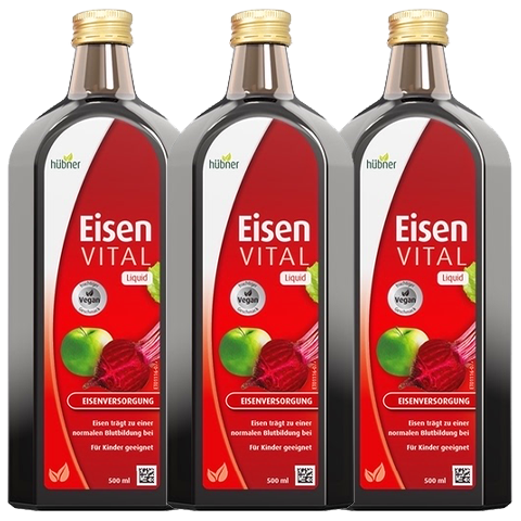 Huebner郝柏娜 铁元素口服液 含维生素C 500ml*3瓶