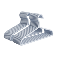 美丽雅衣架  家用挂衣无痕晾衣架子宽肩衣架晒衣服衣挂衣服撑子8只装 【仿肩弧面】43CM金属芯衣架8只