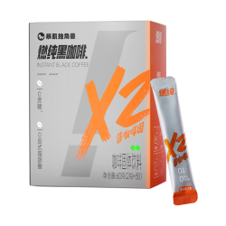 暴肌独角兽 高因黑咖啡 速溶0蔗糖0脂低卡2倍咖啡因 运动健身燃脂2g*30条