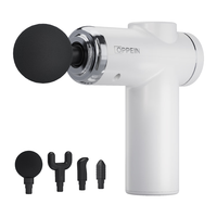 欧派（OPPEIN）筋膜枪按摩器肩颈腰背筋膜按摩仪器男女肌颈膜枪专业级迷你肌肉放松电动按摩捶按摩棒 【极影白】6档+变速压感+持久续航+4种按摩头