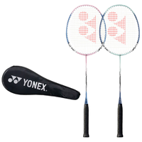 YONEX 羽毛球拍对双拍 yy全碳素纤维 初学者耐用一体式羽毛拍 NR6000i浅绿/浅粉 对拍 配2只球 已穿线