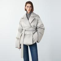 朗姿 霍尔多巴吉鹅绒设计感羽绒服外套冬季