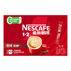 雀巢 Nestle）1+2原味低糖*速溶咖啡三合一冲调饮品42条630g