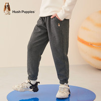 暇步士（Hush Puppies）童装儿童裤子男童冬季男大童时尚保暖加绒长裤 深花灰 130 cm