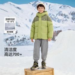 巴拉巴拉 儿童羽绒服男童女童连帽面包服2024冬装亲子外套百搭208424107247 绿色调00444 140cm