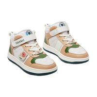 泰兰尼斯童鞋秋冬季加绒女童儿童鞋高帮板鞋休闲鞋中大童保暖鞋子 白/杏T02D2D2223-2 加绒 冬款选大一码 34 内长22cm适合脚长21cm