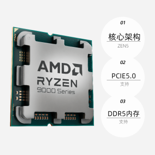 AMD 锐龙 R5 9600X 散片 CPU