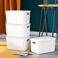 访客 桌面收纳盒 白色 2只装 带盖