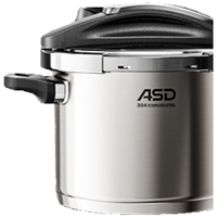 爱仕达（ASD）高压锅6L单手开合压力锅100KPa高压电磁通用不锈钢色YS22B5WJ1 6L/一键开原色 京东 22cm