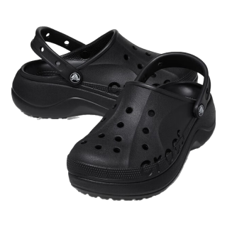 PLUS会员：crocs 贝雅云彩女士洞洞鞋户外休闲鞋|208186 黑色-001