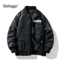 BABUGGE空军飞行员夹克男款美式棒球领棉衣外套秋季工装棉服棉袄