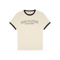 GUESSGUESS男女同款撞色款字母logo短袖T恤-M4PP42K2Q40 L G023-米色