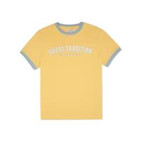 GUESSGUESS男女同款撞色款字母logo短袖T恤-M4PP42K2Q40 G3K5-金色