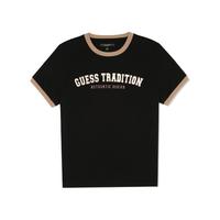 GUESSGUESS男女同款撞色款字母logo短袖T恤-M4PP42K2Q40 JBLK-黑色