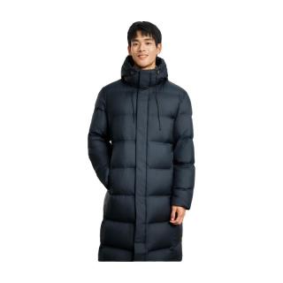 雪中飞羽绒服男中长款冬季连帽休闲运动加厚保暖防寒男士羽绒服外套 星耀黑 3XL （190/108A）