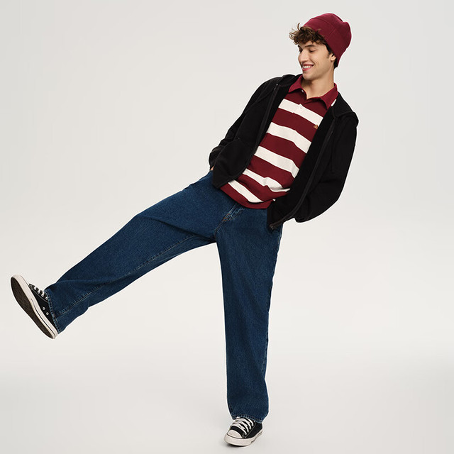 Gap 美式休闲风 男士复古宽松中腰牛仔裤 514098