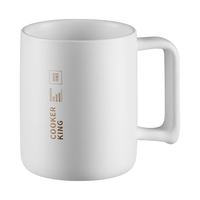 炊大皇马克杯陶瓷防滑杯底加厚大容量办公咖啡杯马克杯白色420ml