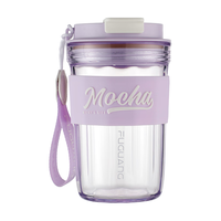 富光tritan咖啡杯男女耐高温户外随手便携防漏大容量夏季塑料水杯子 紫色