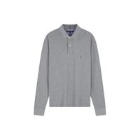 TOMMY HILFIGER 男士商务修身纯色长袖POLO衫