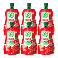 屯河 中粮番茄酱小包0添加剂西红柿酱烘焙番茄膏新疆内蒙番茄调味酱 番茄酱100*6袋