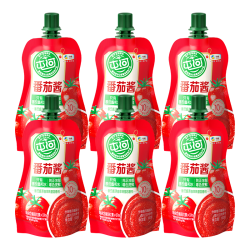 屯河 中粮番茄酱小包0添加剂西红柿酱烘焙番茄膏新疆内蒙番茄调味酱 番茄酱100*6袋
