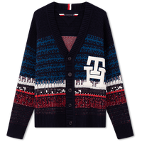 TOMMY HILFIGER Tommy Hilfiger 男女慵懒风拼色条纹贴布绣宽松开衫毛衣外套
