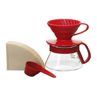 HARIO V60系列 VCSD-02 手冲咖啡套装 红色