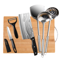 移动端、京东百亿补贴：小天籁 菜刀套装菜板二合一全套厨房刀具套装家用砧板厨具锅铲勺瓜刨