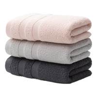 三利毛巾 7A纯棉抗菌毛巾加厚柔软顺滑吸水速干成人男女家用擦脸巾 粉色+浅灰色+深灰色