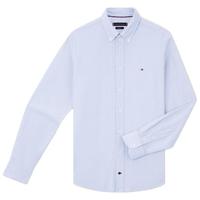 TOMMY HILFIGER Tommy Hilfiger男易打理牛津纺商务休闲正条纹长袖衬衫外套