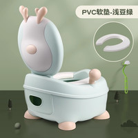 yeesoom孕森婴儿童马桶坐便器男孩女宝宝小孩婴幼儿便盆尿盆 【绿色-海绵垫】+100只清洁袋+清洁刷
