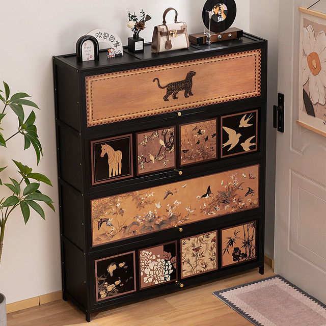 木马人 鞋柜家用门口入户收纳柜一体靠墙玄关鞋架子2025新款简易置物多层