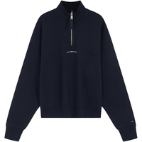 TOMMY HILFIGER Tommy Hilfiger25秋冬女美式运动字母印花半拉链立领套头卫衣
