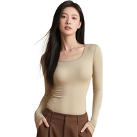 芬腾 【裸光肌 薄如肌肤】高织无痕高弹基础打底衫保暖内衣女士秋冬