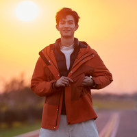 【明星同款鹅绒冲锋衣】波司登冬男女同款一衣三穿厚羽绒服外套 200/116A