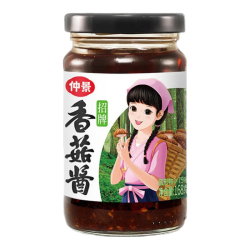 仲景 招牌香菇酱 168g 玻璃瓶装