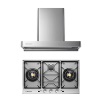 西屋电气 西屋不锈钢烟灶联动套装家用顶吸欧式28巡航风量1500pa静压5.2KW双边独立定时三眼灶TA06+X8S