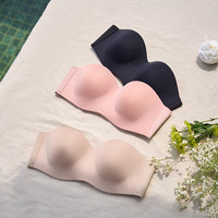 怡倩 女士无肩带内衣 聚拢防滑裹胸文胸