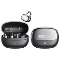 移动端、京东百亿补贴：联想 无线蓝牙耳机耳夹开放骨传导降噪金榜第1名 铁灰色