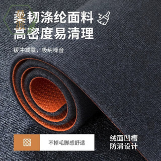 毯源隔音地垫超静音加厚家用电竞房可滑动椅垫防滑吸水垫子减震大地毯 蓝色TPE单条纹【6mm】 2米宽拍几件就几米长
