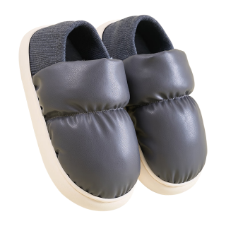 国家补贴：京东京造 包跟棉拖鞋包脚厚底保暖棉拖鞋男大象灰 44-45（适合42-43）