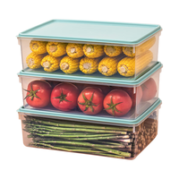 禧天龙冰箱收纳盒保鲜盒食品级密封保鲜冷冻厨房水果蔬菜鸡蛋储物盒 4L【食品级材质】1只装