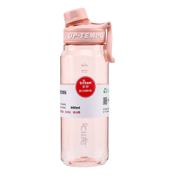 cille 希乐 水杯大容量运动男女夏季tritan刻度茶水分离塑料杯XB-2332粉680ml 桂粉红 680ml