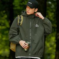 CBA 男式运动夹克秋冬连帽保暖宽松风衣户外开衫休闲外套