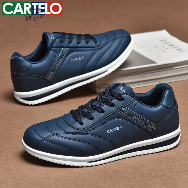 卡帝乐鳄鱼 鞋子男鞋 潮流百搭网面鞋男士休闲鞋运动防滑鞋子男 深蓝QH2035 43