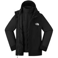 北面（The North Face）三合一冲锋衣男秋冬新款户外运动上衣550蓬羽绒内胆舒适保暖外套 黑色/550蓬鹅绒填充/店长推荐 2XL/185