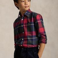 Boys 8-20 Plaid Cotton Oxford Shirt