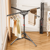 晾衣架室内家用阳台不占地方折叠落地式晾衣架衣服被子晾衣架