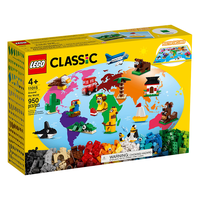 乐高（LEGO） 经典创意系列拼搭积木玩具圣诞 11015 环球动物大集合